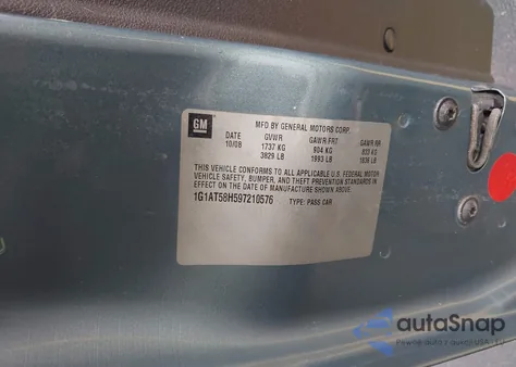 2009 Chevrolet Cobalt Lt z USA, uszkodzony, nr VIN 1G1AT58H597210576